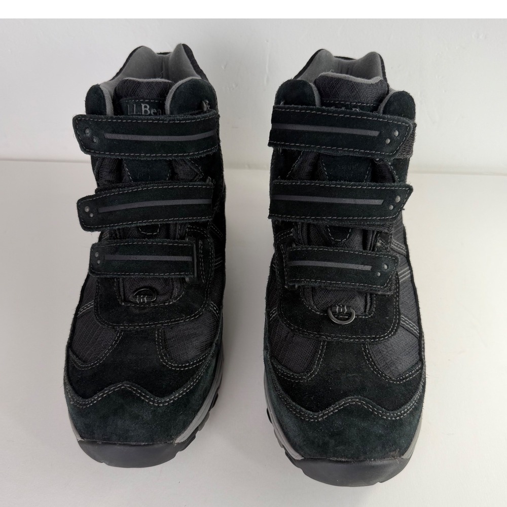LL Bean Mens Snow Sneaker Waterproof Insulated Boots Black 9.5 Wide 296511